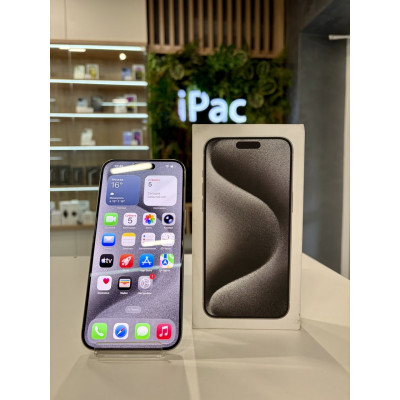 Apple iPhone 15 Pro Max 256 Gb White Titanium (Серый) Nano-Sim + eSim б/у