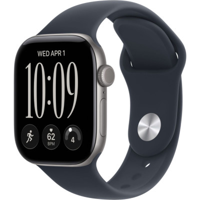 Apple Watch Series 12, 46мм, Gray (серый), спортивный браслет синего цвета Apple Watch Series 12, 46мм, Gray (серый), спортивный браслет синего цвета